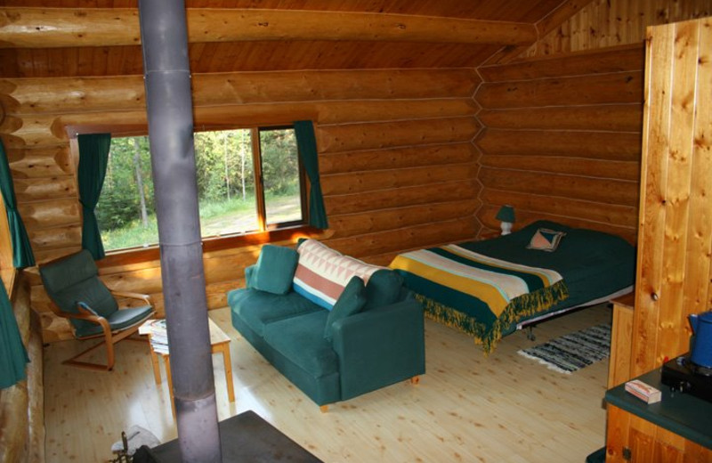 Cabin interior at Rocky Mountain Escape.