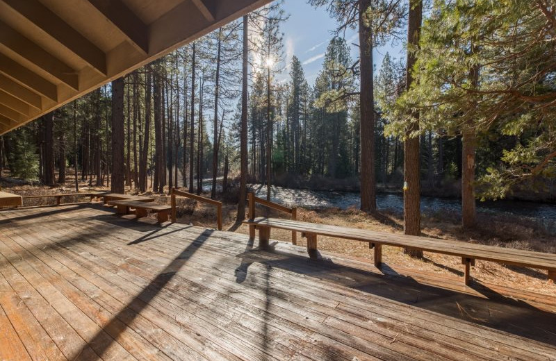 Rental deck at Sisters Vacation Rentals.