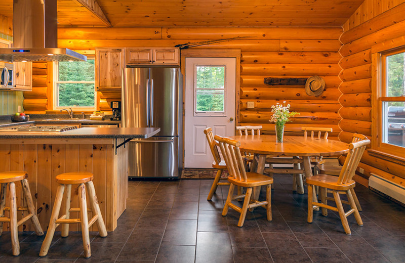 Cabin kitchen at White Eagle Resort.