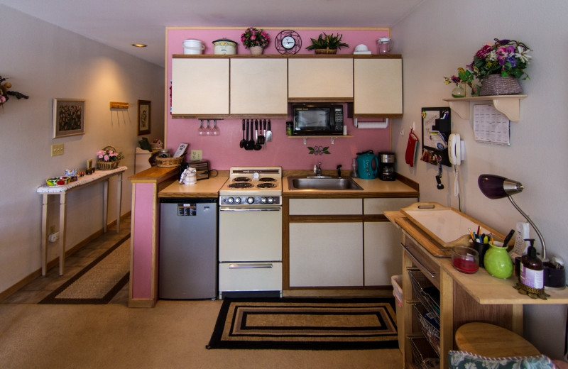 Rental kitchen at Mtn Managers Lodging.