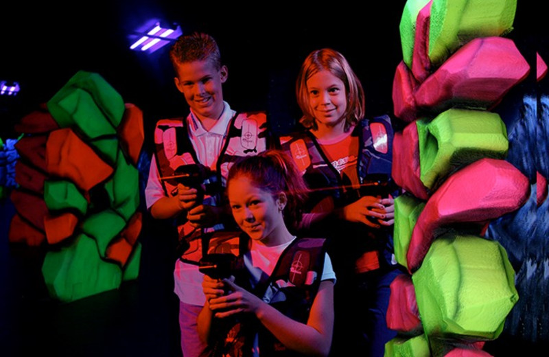 Lazer tag at Kalahari Waterpark Resort Convention Center.