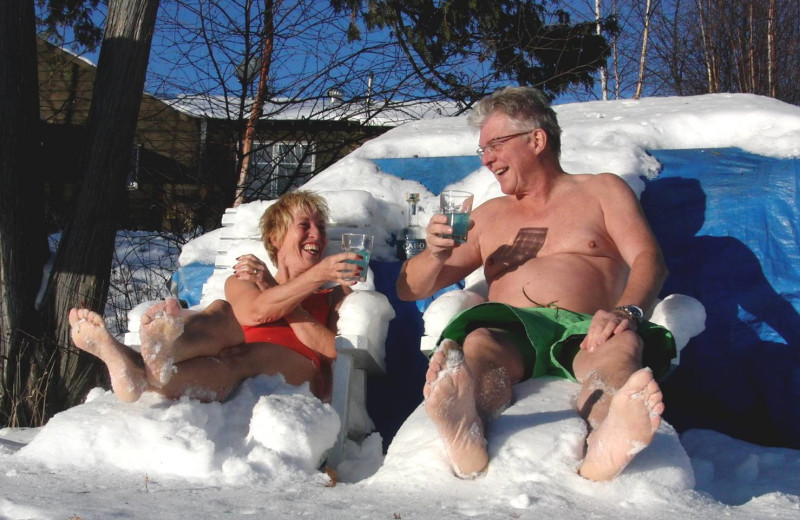 Couple at Golden Eagle Lodge.