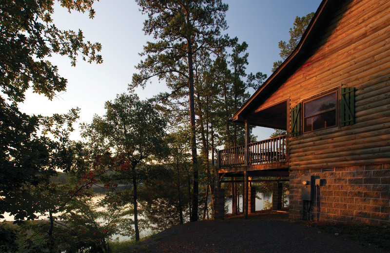 Cabin exterior at Mountain Harbor Resort.