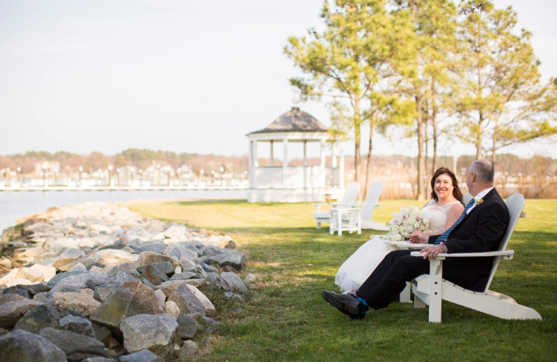 Wedding couple at Osprey Point.