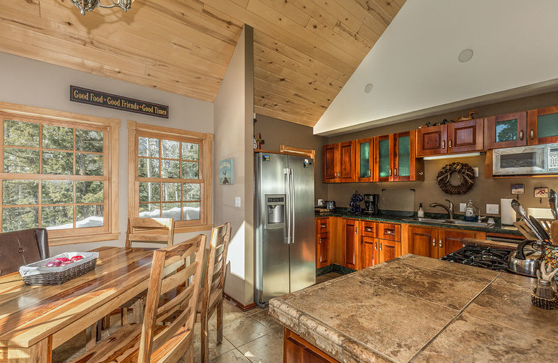 Rental kitchen at Durango Colorado Vacations.