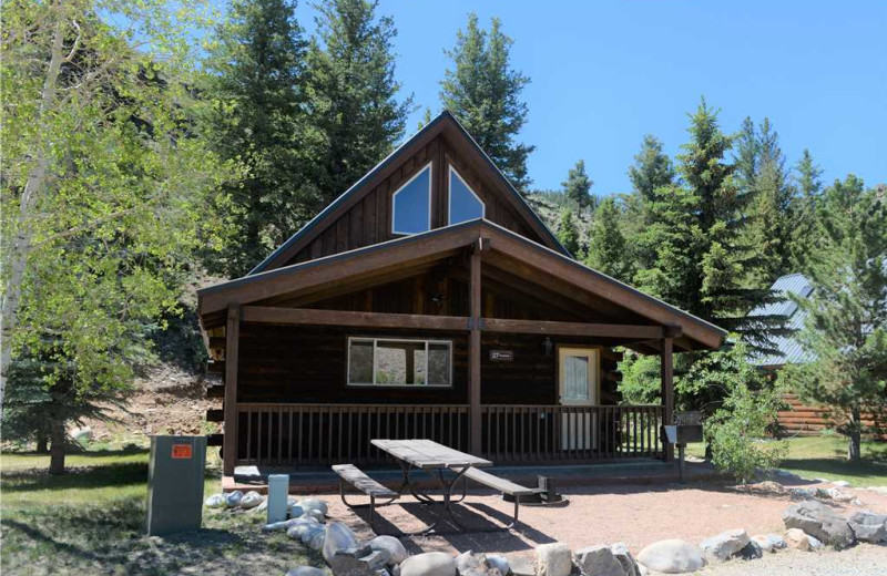 Cabin exterior at Three Rivers Resort & Outfitting.
