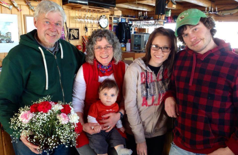 Family at Sandy Point Lodge.