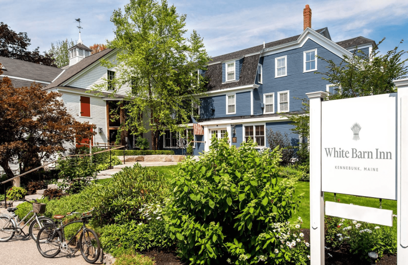 Exterior view of The White Barn Inn.