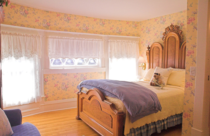 Guest room at White Lace Inn.