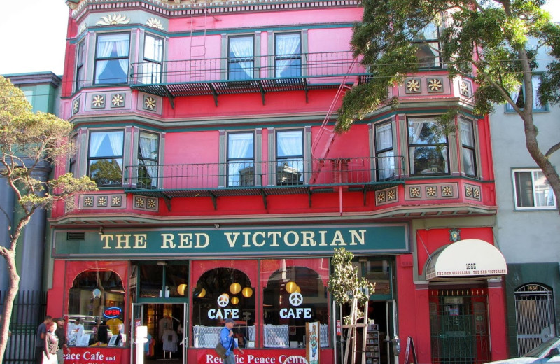 Exterior view of Red Victorian Inn.