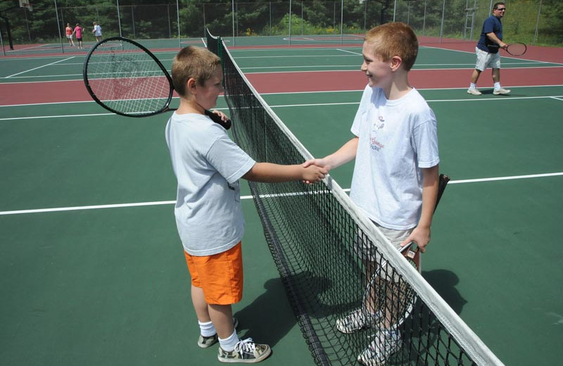 Tennis court at Lake George RV Park.