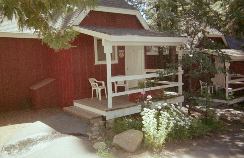 Cabin exterior at Long Barn Lodge.