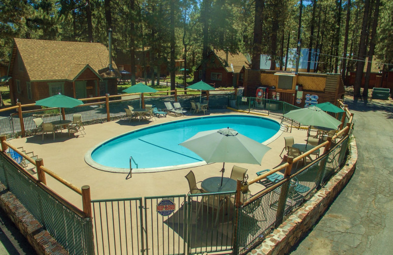 Outdoor pool at Golden Bear Cottages Resort.