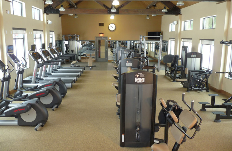 Fitness center at Fairway Suites.