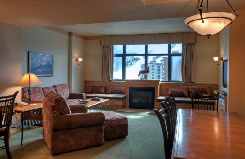Condominium living room at The Steamboat Grand.