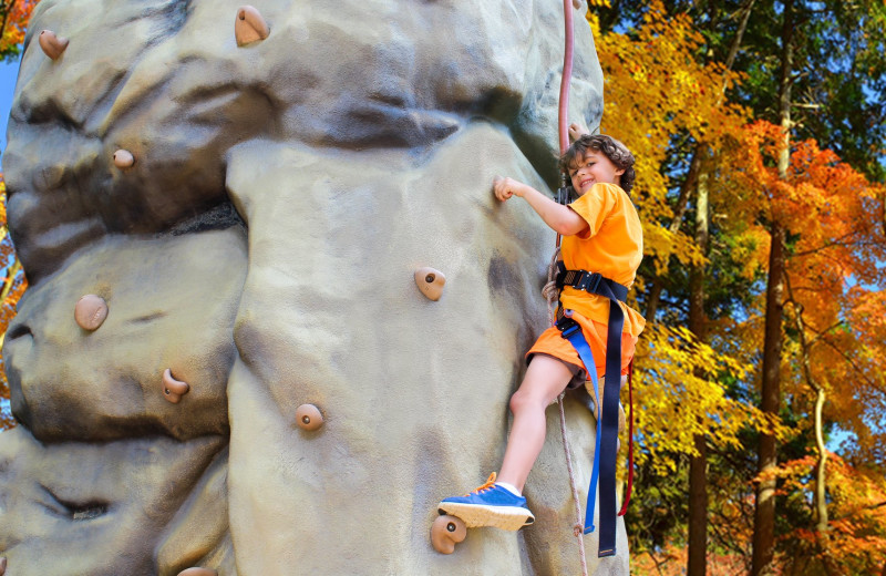 Rock climbing at Rocking Horse Ranch Resort.