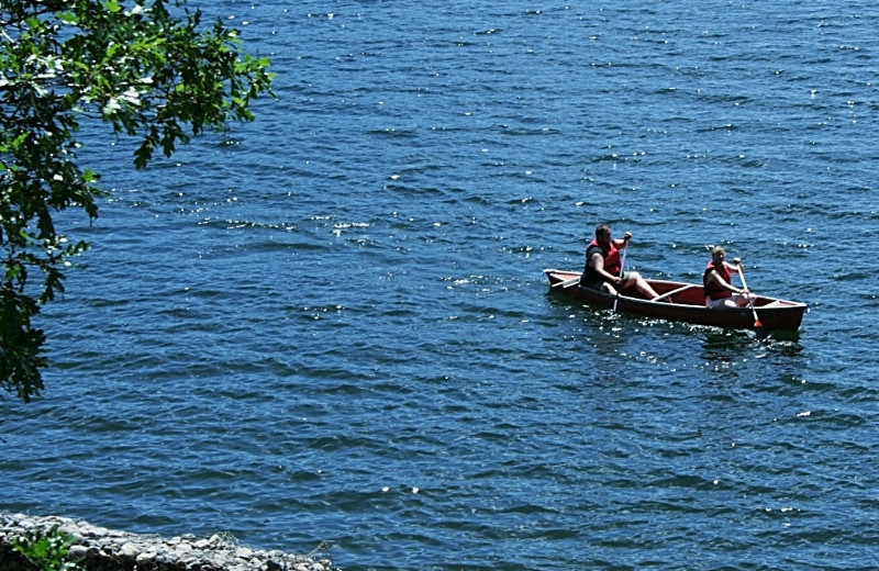 Canoeing at Elk Point Lodge.