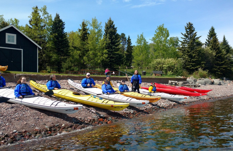 Kayaking at Bluefin Bay on Lake Superior.