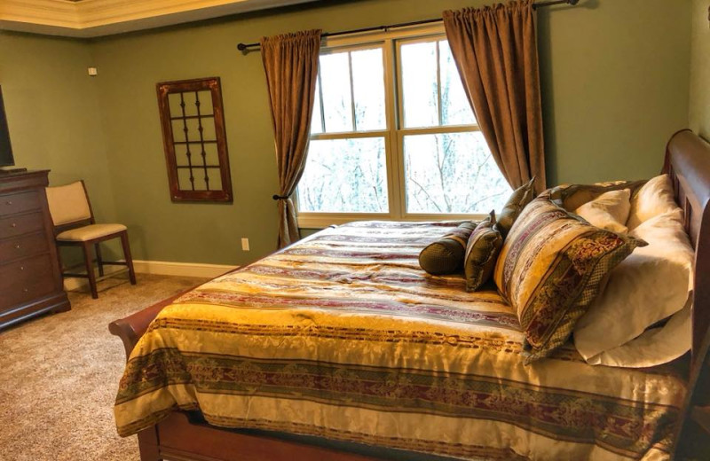 Guest room at Asheville Mountain House.