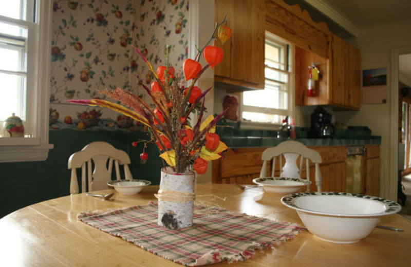 Cottage dining table at The Inn on Gitche Gumee.