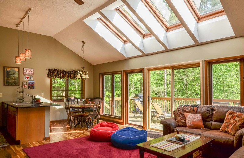 Rental living room at Finger Lakes Premiere Properties.