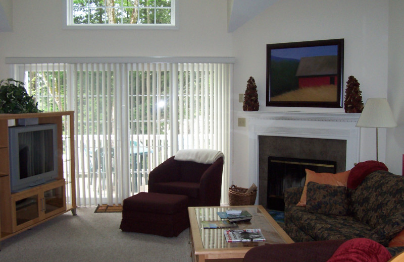 Guest living room at Jiminy Peak Mountain Resort.