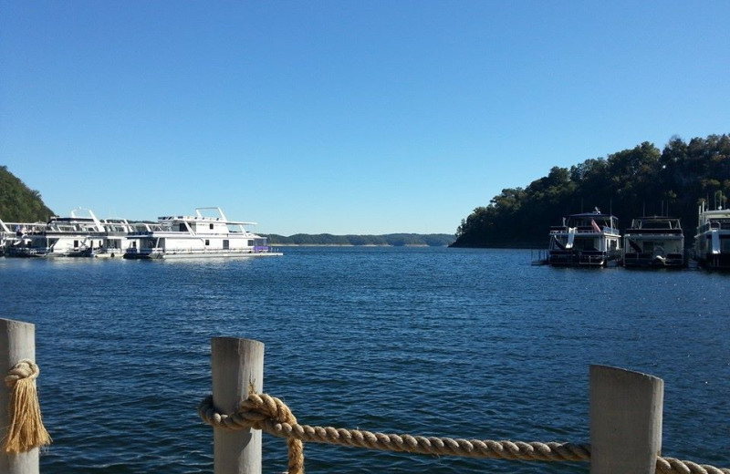 The lake at Jamestown Resort and Marina.