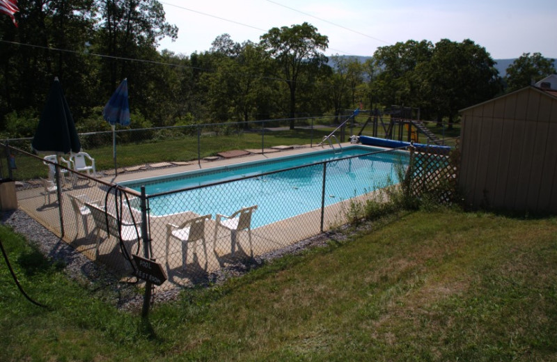 Outdoor pool at Lane's Pine Lodge.