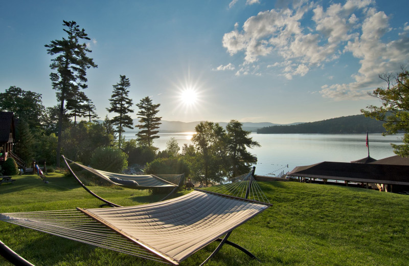 Hammocks at The Lodges at Cresthaven on Lake George.