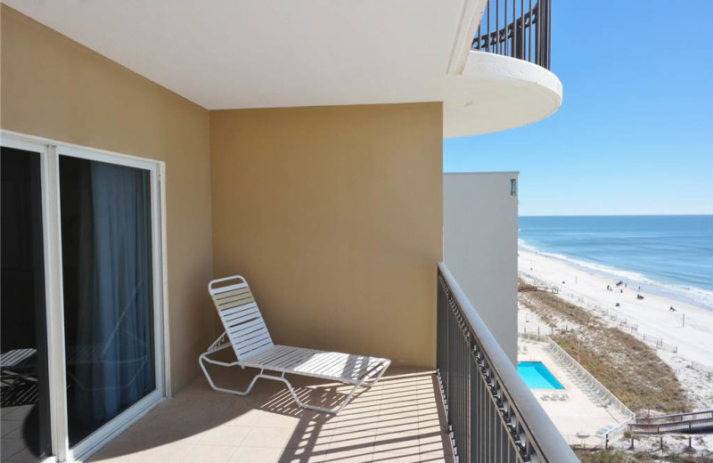 Rental balcony at Gulf Shores Rentals.