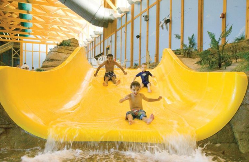 Giant water slide at Grizzly Jacks Grand Bear Resort.