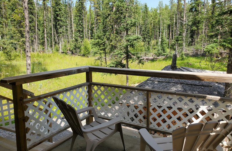 Cottage deck at Expanse Cottages.