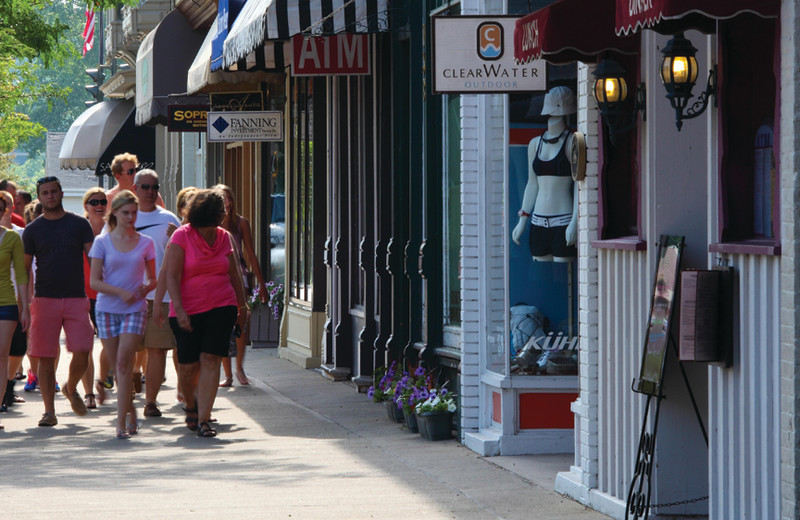 Shopping near Harbor Shores on Lake Geneva.