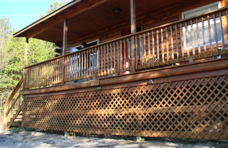 Cabin exterior at Ozark Cabins.