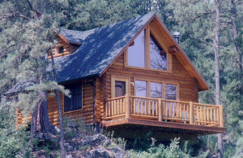 Cabin exterior at Newton Fork Ranch.