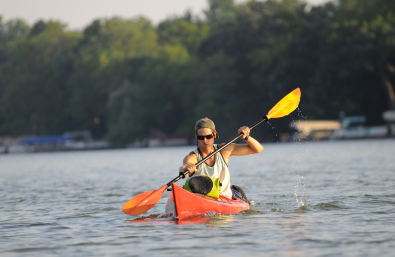 Kayaking at La Conner Channel Lodge.