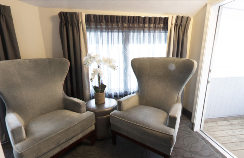 Guest room at Aqua Blue Hotel.