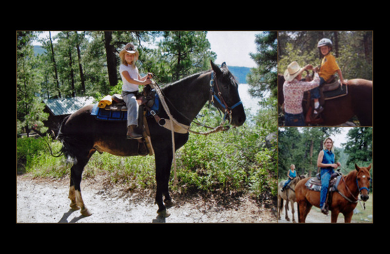 Horseback riding at Elk Point Lodge.