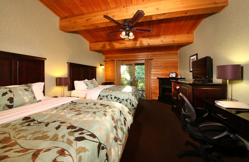 Guest room at Oakwood Resort.