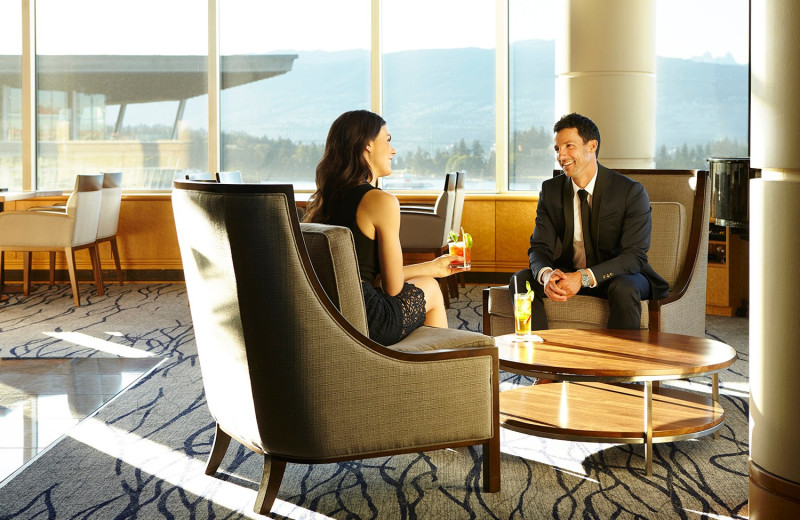 Couple at The Pan Pacific Hotel Vancouver.