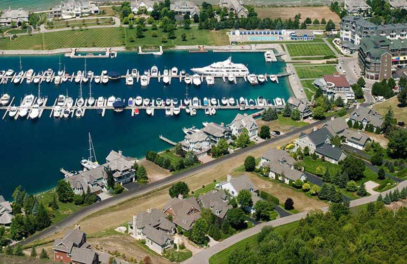 Aerial view of Bay Harbor Village Hotel & Conference Center.