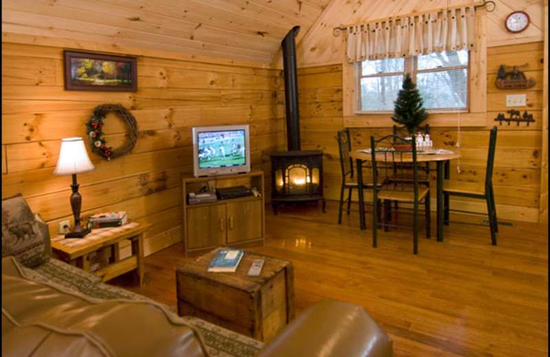 Cabin Interior at Mountain Vista Log Cabins