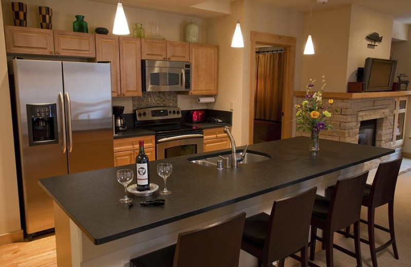 Condo kitchen at Edelweiss Lodge.
