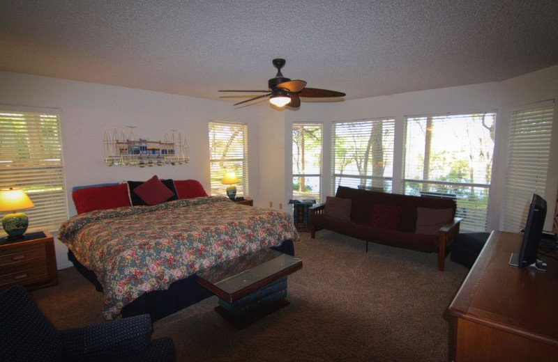 Rental bedroom at Oak House On Lake LBJ.