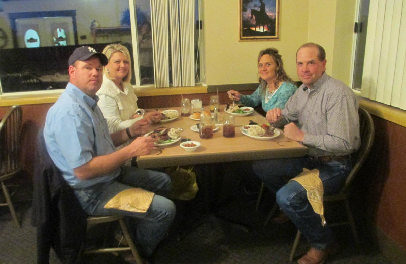 Dining at Broken Spur Inn & Steakhouse.