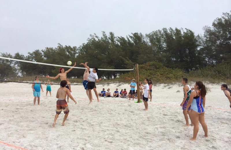 Beach volleyball at Sand Cay Beach Resort.