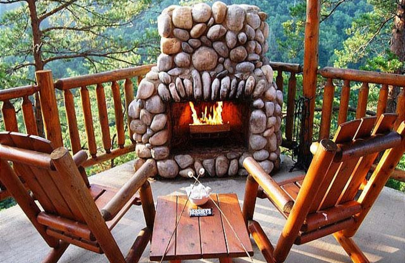 Cabin deck at The Lodge at Brother's Cove.