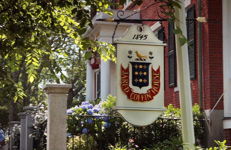 Exterior view of Jared Coffin House.