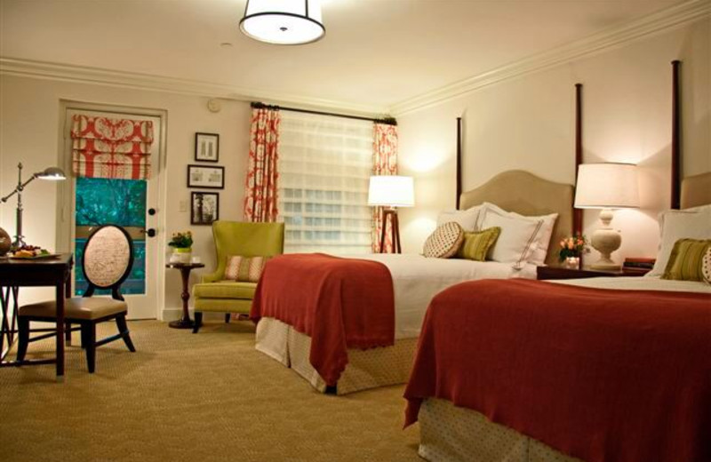 Two bed guest room at Boar's Head Resort.