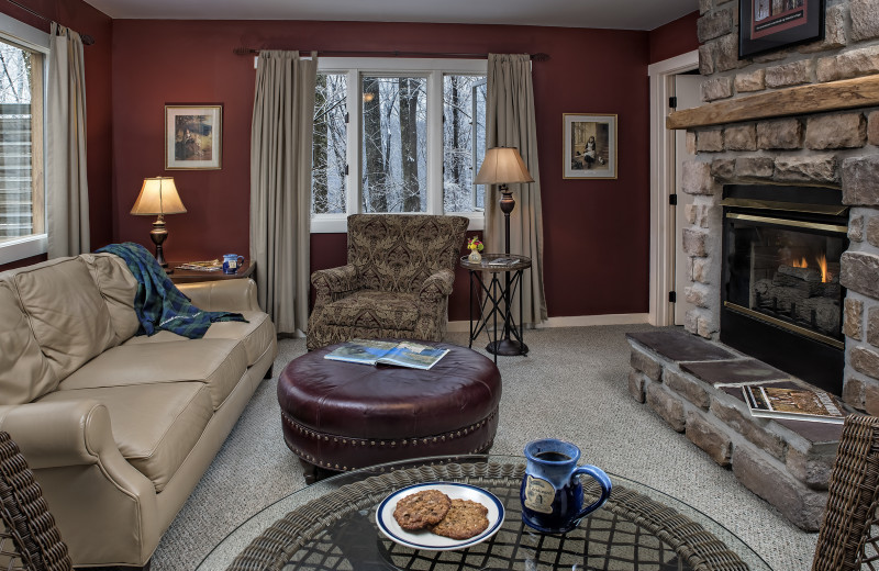 The Sinclair East Croft living room at Glenlaurel, A Scottish Inn & Cottages.